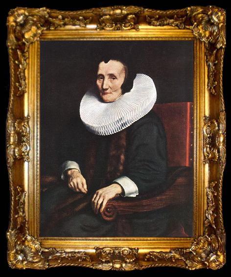 framed  MAES, Nicolaes Portrait of Margaretha de Geer, Wife of Jacob Trip, ta009-2